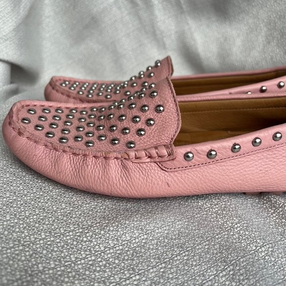 Coach Pink Moccasins with Silver Studs - Picture 3 of 16